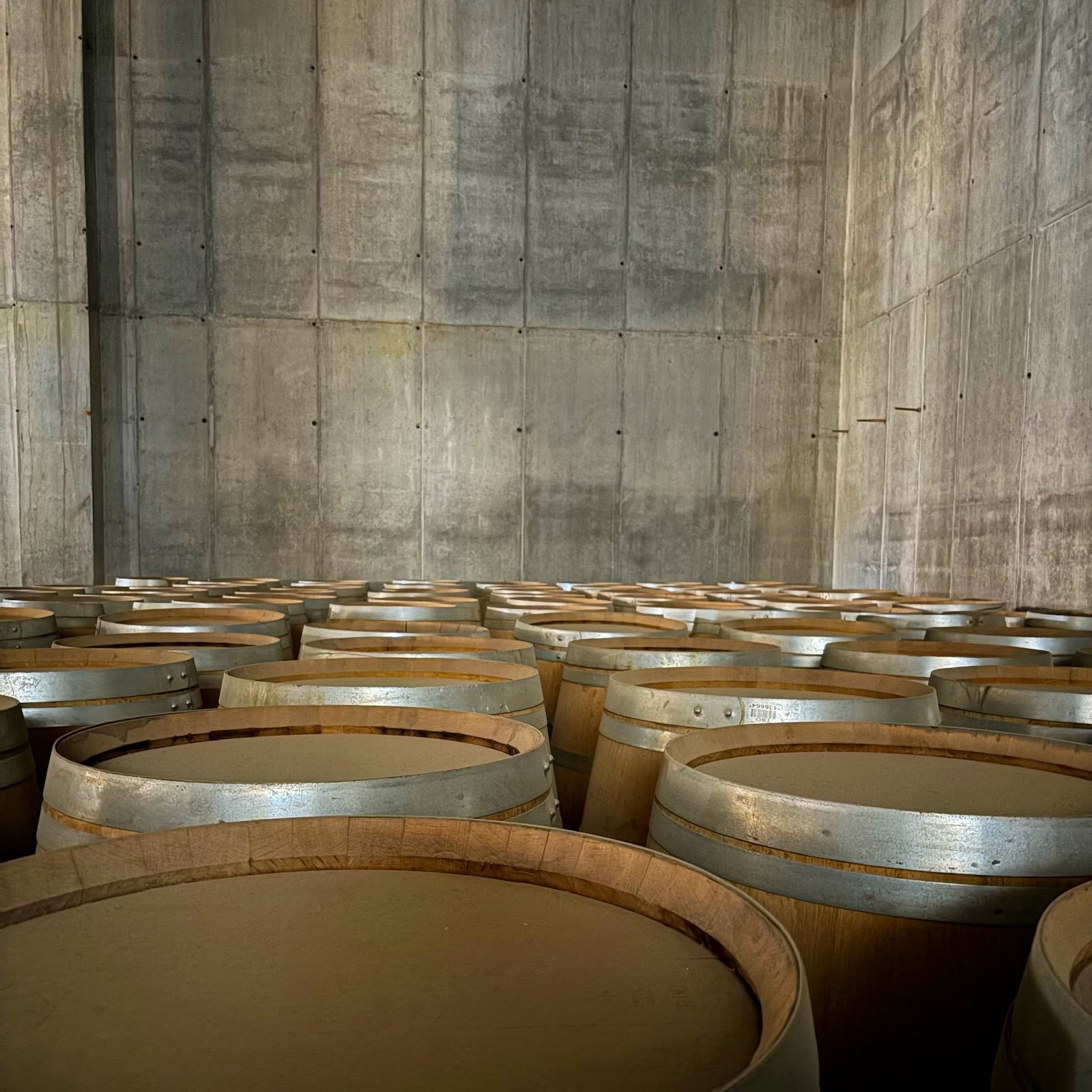 Barrels in the new Hevron Heights Winery